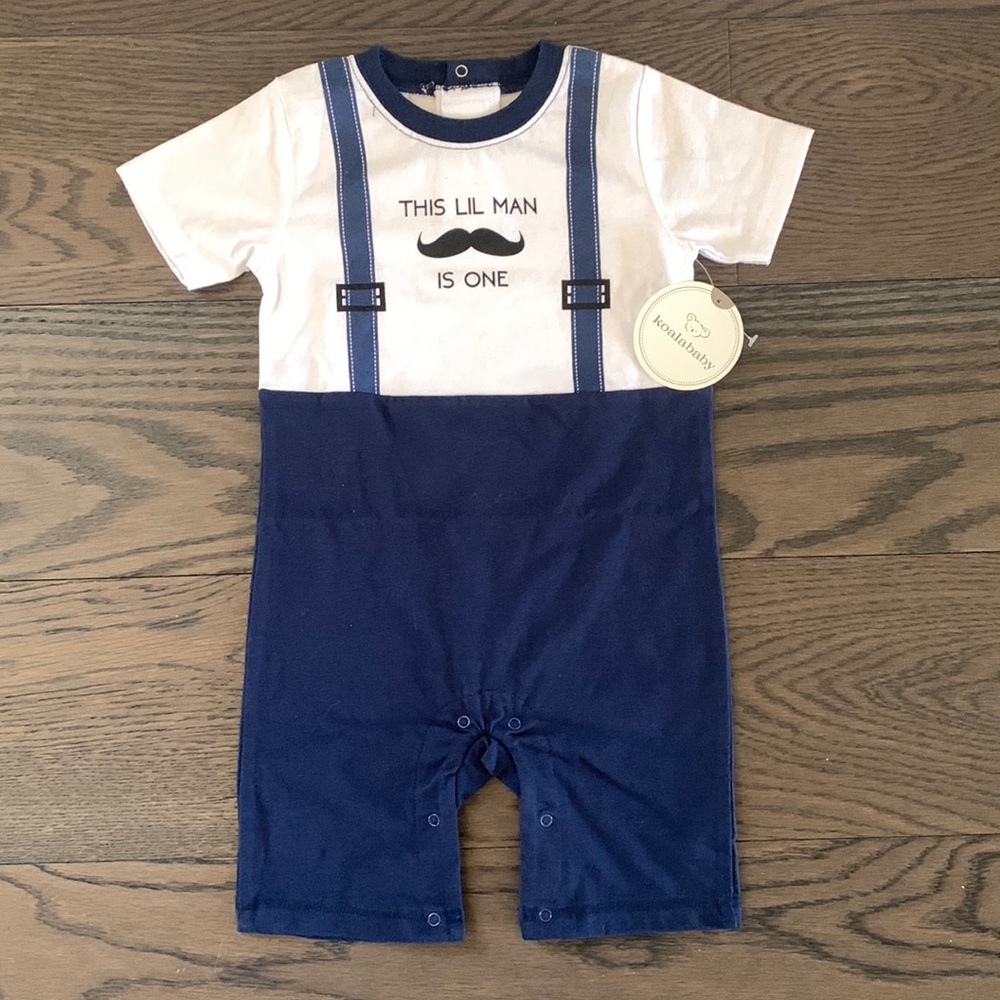 NWT! Koala Baby ‘THIS LIL MAN IS ONE’ One Piece